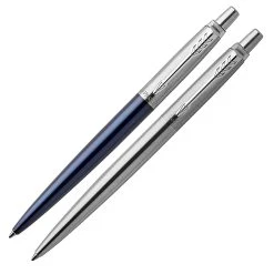 Brand new 💯 Parker Jotter Ballpoint Pen Set, Royal Blue & Stainless Steel, 2 Pack ✔️