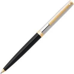 Cheap 🔔 Sheaffer Sagaris Ballpoint Pen, Black, Chrome & Gold 💯