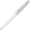 Best Sale 🤩 Sheaffer 100 Ballpoint Pen, White Lacquer & Brushed Chrome ❤️