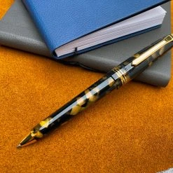 Best Sale ๐ Tibaldi Bononia Ballpoint Pen, Black & Gold, 18K Gold Plated Trim ๐
