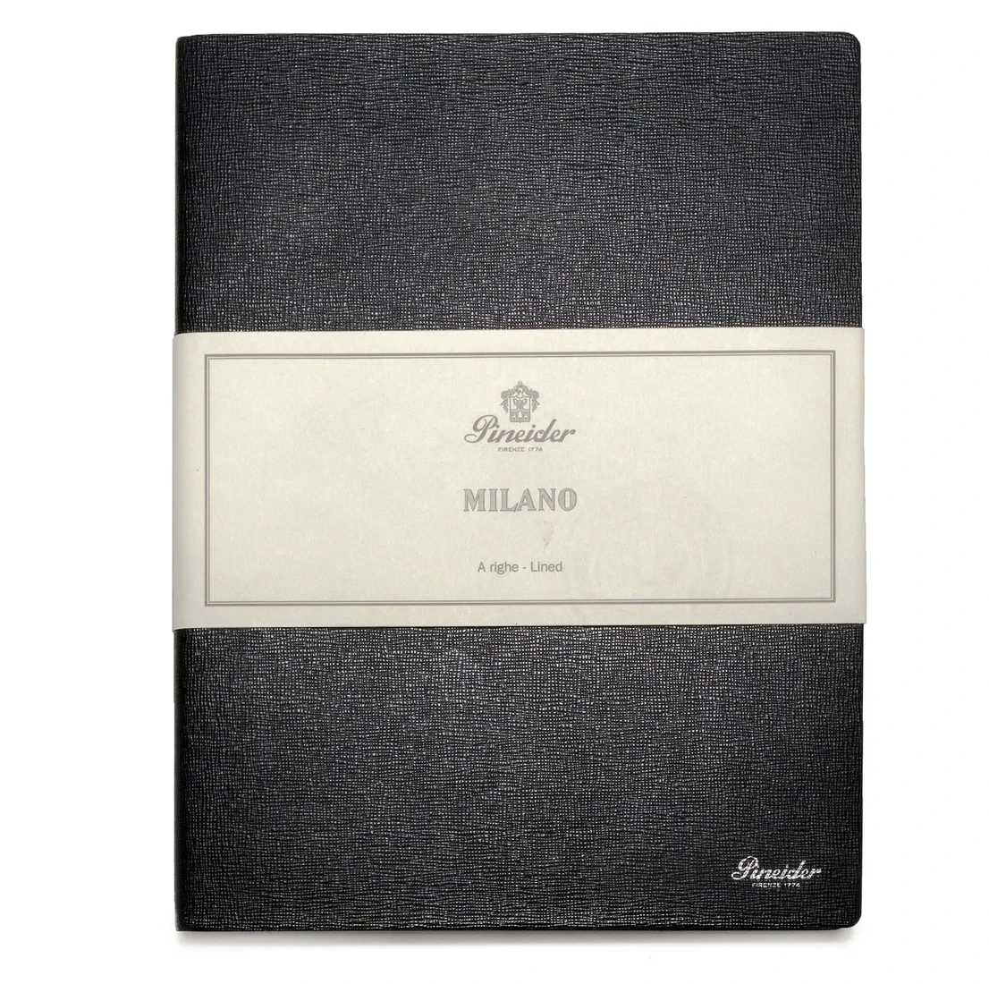 Best Pirce π Pineider Notes Milano Leather Notebook, Midnight Black, Lined Ivory Paper π
