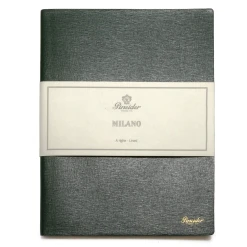 Buy 👍 Pineider Notes Milano Leather Notebook, Green, Lined Ivory Paper 😀