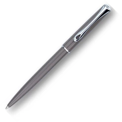 Coupon ✨ Diplomat Traveller Ballpoint Pen, Taupe Grey & Chrome ⌛