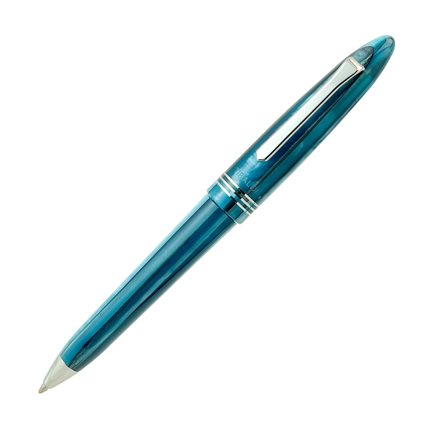 New โญ Tibaldi Bononia Bora Bora Ballpoint Pen, Palladium Trim ๐