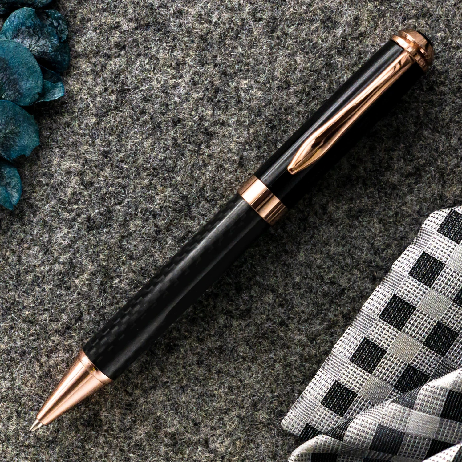 Outlet ๐ Pen Savings Executive Skyline Carbon Fiber & Rose Gold Ballpoint Pen ๐