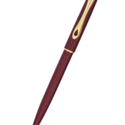 Deals 👏 Diplomat Traveller EasyFLOW Ballpoint Pen, Dark Red & Gold 🥰