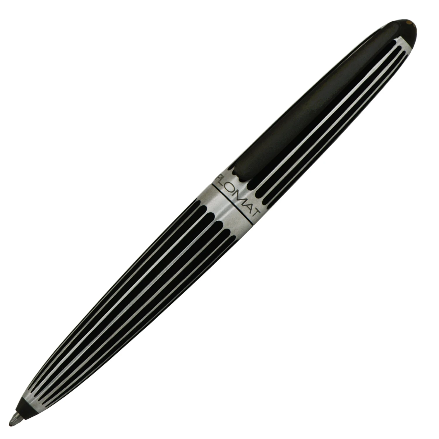 Best Pirce ๐ Diplomat Aero Stripes Black Ballpoint Pen, Schmidt Easy Flow 9000 Ink ๐