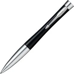 Promo 🤩 Parker Urban Ballpoint Pen, Matte Black & Chrome ⭐